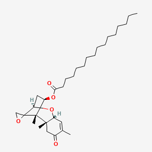 molecular formula C31H50O5 B12720542 Trichothecolone palmitate CAS No. 100667-47-8