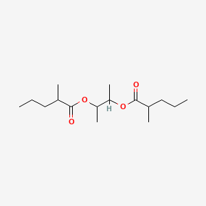 molecular formula C16H30O4 B12720545 2,3-Butanediol bis(2-methylpentanoate) CAS No. 84006-18-8