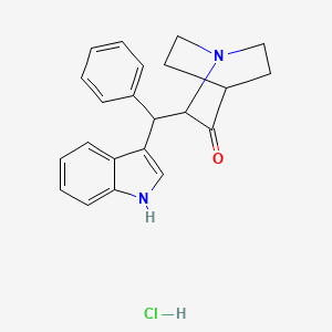 2-(alpha-(3-Indolyl)benzyl)-3-quinuclidinone hydrochloride