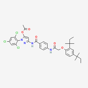 3-(p-((2,4-Di-tert-pentylphenoxy)acetamido)benzamido)-1-(2,4,6-trichlorophenyl)-1H-pyrazol-5-yl acetate