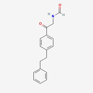 molecular formula C17H17NO2 B12720592 Formamide, N-(2-oxo-2-(4-(2-phenylethyl)phenyl)ethyl)- CAS No. 126150-86-5