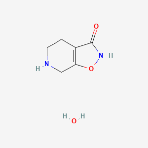 molecular formula C6H10N2O3 B12720639 Gaboxadol monohydrate CAS No. 815574-58-4