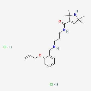 1H-Pyrrole-3-carboxamide, 2,5-dihydro-N-(3-(((2-allyloxyphenyl)methyl)amino)propyl)-2,2,5,5-tetramethyl-, dihydrochloride