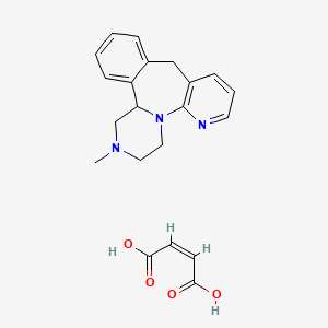 molecular formula C21H23N3O4 B12720670 Mirtazapine maleate CAS No. 85650-53-9