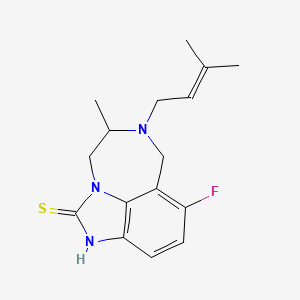 molecular formula C16H20FN3S B12720689 Tibo cacvii-23 CAS No. 257891-66-0