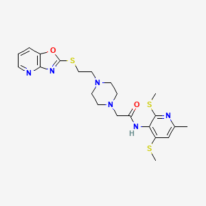 1-Piperazineacetamide, N-(6-methyl-2,4-bis(methylthio)-3-pyridinyl)-4-(2-(oxazolo(4,5-b)pyridin-2-ylthio)ethyl)-