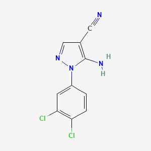 molecular formula C10H6Cl2N4 B1272075 5-氨基-1-(3,4-二氯苯基)-1H-吡唑-4-腈 CAS No. 58791-78-9