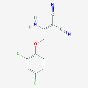 B1272076 2-[1-Amino-2-(2,4-dichlorophenoxy)ethylidene]propanedinitrile CAS No. 338417-66-6