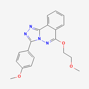 molecular formula C19H18N4O3 B12720760 1,2,4-Triazolo(3,4-a)phthalazine, 6-(2-methoxyethoxy)-3-(4-methoxyphenyl)- CAS No. 87540-60-1