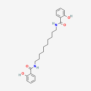 molecular formula C24H32N2O4 B12720774 N,N'-Bis(2-hydroxybenzoyl)-1,10-diaminodecane CAS No. 90746-00-2