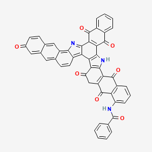 N-(4,7,14,20,27,37-hexaoxo-17,30-diazaundecacyclo[27.15.0.02,18.03,16.06,15.08,13.019,28.021,26.031,44.032,41.034,39]tetratetraconta-1(44),2(18),3(16),6(15),8(13),9,11,19(28),21,23,25,29,31,33,35,38,40,42-octadecaen-9-yl)benzamide