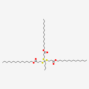 Tetradecyl 5-butyl-9-oxo-5-[[3-oxo-3-(tetradecyloxy)propyl]thio]-10-oxa-4,6-dithia-5-stannatetracosanoate