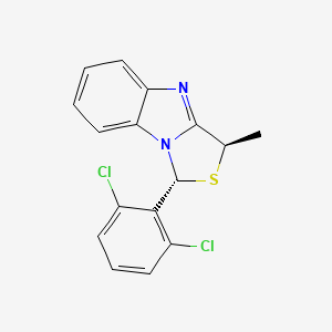 1H,3H-Thiazolo(3,4-a)benzimidazole, 1-(2,6-dichlorophenyl)-3-methyl-, (1R,3R)-rel-