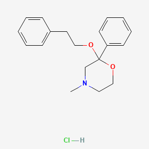 molecular formula C19H24ClNO2 B12720880 4-Methyl-2-phenyl-2-(2-phenylethoxy)morpholine hydrochloride CAS No. 124497-92-3