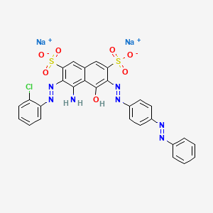 4-Amino-3-((2-chlorophenyl)azo)-5-hydroxy-6-((4-(phenylazo)phenyl)azo)naphthalene-2,7-disulphonic acid, sodium salt