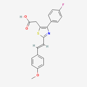 4-(4-Fluorophenyl)-2-(2-(4-methoxyphenyl)ethenyl)-5-thiazoleacetic acid