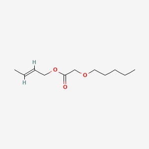 Acetic acid, (pentyloxy)-, 2-butenyl ester