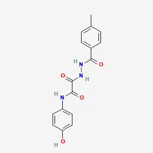 N-(4-hydroxyphenyl)-2-[2-(4-methylbenzoyl)hydrazinyl]-2-oxoacetamide