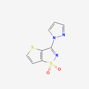 Thieno(2,3-d)isothiazole, 3-(1H-pyrazol-1-yl)-, 1,1-dioxide