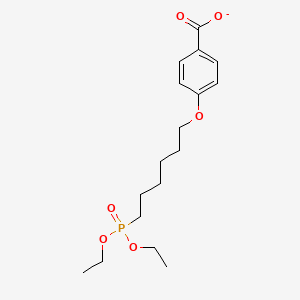 Benzoic acid, 4-((6-(diethoxyphosphinyl)hexyl)oxy)-, sodium salt