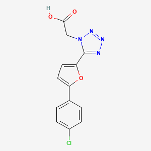 1H-Tetrazole-1-acetic acid, 5-(5-(4-chlorophenyl)-2-furanyl)-