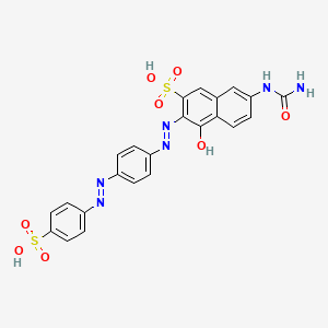 7-((Aminocarbonyl)amino)-4-hydroxy-3-((4-((4-sulphophenyl)azo)phenyl)azo)naphthalene-2-sulphonic acid