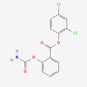 Benzoic acid, 2-((aminocarbonyl)oxy)-, 2,4-dichlorophenyl ester