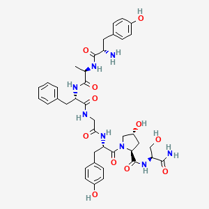 molecular formula C40H50N8O11 B12721021 Dermorphin, 4-hyp(6)- CAS No. 77614-17-6