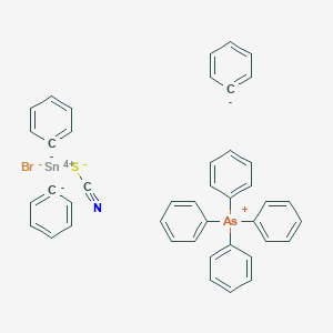 Tetraphenylarsonium bromotriphenyl(thiocyanato-N)stannate(1-)