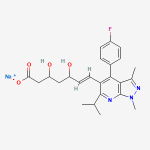 6-Heptenoic acid, 3,5-dihydroxy-1,3-dimethyl-7-(4-(4-fluorophenyl)-6-(1-methylethyl)-1H-pyrazolo(3,4-b)pyridin-5-yl)-, monosodium salt