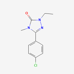 molecular formula C11H12ClN3O B12721145 3H-1,2,4-Triazol-3-one, 2,4-dihydro-5-(4-chlorophenyl)-2-ethyl-4-methyl- CAS No. 114058-88-7