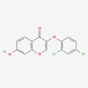 4H-1-Benzopyran-4-one, 3-(2,4-dichlorophenoxy)-7-hydroxy-