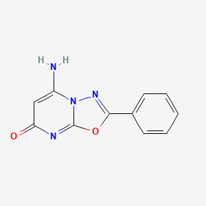 5-Amino-2-phenyl-7H-1,3,4-oxadiazolo(3,2-a)pyrimidin-7-one