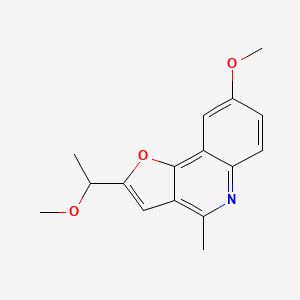 8-Methoxy-2-(1-methoxyethyl)-4-methylfuro(3,2-c)quinoline