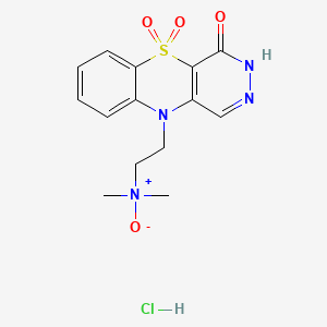 N,N-dimethyl-2-(4,5,5-trioxo-3H-pyridazino[4,5-b][1,4]benzothiazin-10-yl)ethanamine oxide;hydrochloride