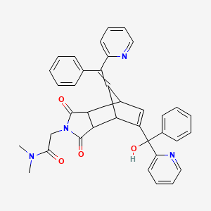 2-[8-(hydroxy-phenyl-pyridin-2-ylmethyl)-3,5-dioxo-10-[phenyl(pyridin-2-yl)methylidene]-4-azatricyclo[5.2.1.02,6]dec-8-en-4-yl]-N,N-dimethylacetamide