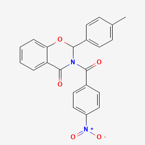 2,3-Dihydro-2-(4-methylphenyl)-3-(4-nitrobenzoyl)-4H-1,3-benzoxazin-4-one