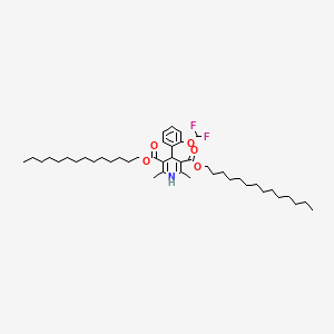 3,5-Pyridinedicarboxylic acid, 1,4-dihydro-4-(2-(difluoromethoxy)phenyl)-2,6-dimethyl-, ditetradecyl ester