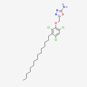 1,3,4-Oxadiazol-2-amine, 5-((2,4,6-trichloro-3-pentadecylphenoxy)methyl)-