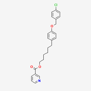 6-(4-(4-Chlorobenzyloxy)phenyl)hexyl nicotinate