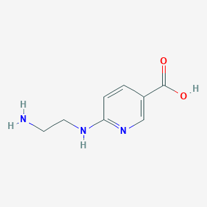 molecular formula C8H11N3O2 B1272161 6-[(2-氨基乙基)氨基]烟酸 CAS No. 904815-02-7