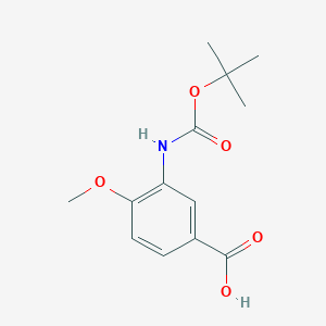 molecular formula C13H17NO5 B1272186 Boc-3-氨基-4-甲氧基苯甲酸 CAS No. 306937-12-2