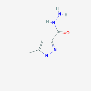 molecular formula C9H16N4O B1272191 1-(叔丁基)-5-甲基-1h-吡唑-3-甲酰肼 CAS No. 306937-23-5