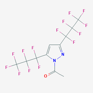 molecular formula C11H4F14N2O B1272199 1-乙酰-3,5-双(七氟-1-丙基)吡唑 CAS No. 231630-85-6