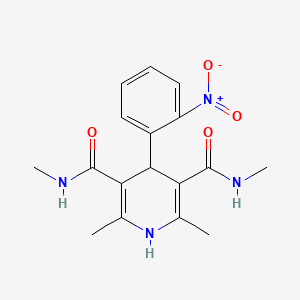 3,5-Pyridinedicarboxamide, 1,4-dihydro-4-(2-nitrophenyl)-N,N',2,6-tetramethyl-