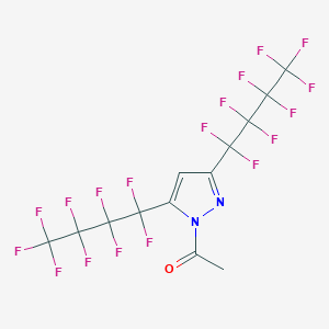 molecular formula C13H4F18N2O B1272200 1-乙酰基-3,5-双(壬氟丁基)吡唑 CAS No. 247170-28-1