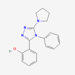 2-(4-Phenyl-5-(1-pyrrolidinyl)-4H-1,2,4-triazol-3-yl)phenol