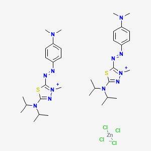 Bis(5-(diisopropylamino)-2-((4-(dimethylamino)phenyl)azo)-3-methyl-1,3,4-thiadiazolium) tetrachlorozincate(2-)