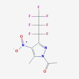 B1272207 1-Acetyl-3-heptafluoropropyl-5-methyl-4-nitropyrazole CAS No. 244033-12-3