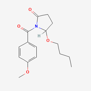 (+-)-5-Butoxy-1-(4-methoxybenzoyl)-2-pyrrolidinone